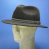 Chapeau haut de gamme GUERRA feutre poil de castor marron :  garniture - cuir marron, couleur - marron , Mixte - Homme et Femme, taille - 58cm