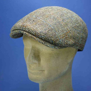 Casquette hiver avec protége oreilles et protége nuque harris tweed taupe gottmann