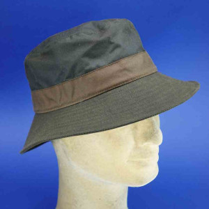 bob de pluie imperméable coton enduit kaki