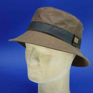 bob de pluie imperméable coton enduit camel