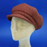 Casquette gavroche femme en laine brique doublure coton : couleur - brique, Modéle - Femme, taille - elastiqué de 54 cm à 58 cm