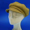 Casquette gavroche femme en laine moutarde doublure coton : couleur - moutarde, Mixte - Femme, taille - elastiqué de 54 cm à 58 cm