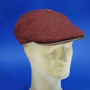Casquette homme irlandaise pure laine bordeaux