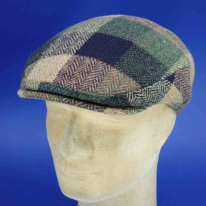 Casquette hiver homme laine driver patch vert olive