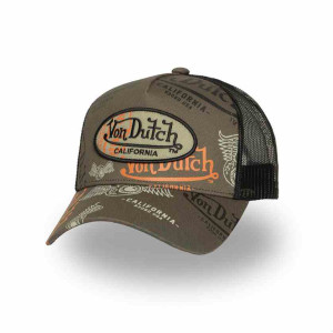 VON DUTCH casquette baseball Kaki Trucker Snapback CAFE