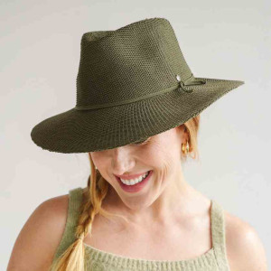 Chapeau gilly olive anti UV UPF +50 bord moyen