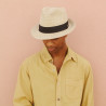 Chapeau anti UV trilby naturel homme et femme roulable : couleur - naturel , Taille Réglable - par lacet 59cm à 61cm
