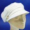 Gavroche coton femme fabrication française rayé NATUREL : couleur - naturel , taille - elastiqué de 54 cm à 58 cm