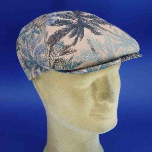 Casquette été lin bleue gatsby pour homme
