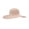 Capeline anti UV  femme tres grand bord rosie moka : couleur - moka, Taille Réglable - par lacet de 55 cm à 59 cm