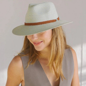 Chapeau traveler pistache  anti UV  femme