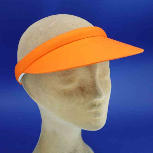 Visière sport serre-tête en coton orange