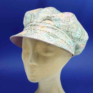 Gavroche lilas réversible en LIN ET COTON pour femme