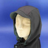 Capuche cagoule de pluie reversible pour femme : couleur - noir, taille unique - 55 à 59cm