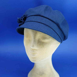 Gavroche en lin marine pour femme