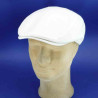 Casquette plate lin et coton blanc été homme : couleur - blanc, taille - 59cm