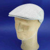 Casquette plate coton et lin gris été homme : couleur - gris, taille - 59cm