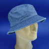 petit bob coton délavé bleu homme et femme : couleur - bleu marine , taille - 58cm
