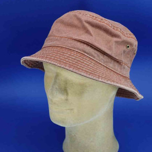 petit bob coton délavé brique homme et femme