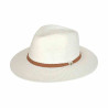 Chapeau traveler ivoire anti UV homme et femme : couleur - ivoire-noir, Taille Réglable - de 54 à 58cm