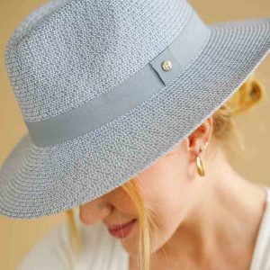 Chapeau house of ord fedora anti UV homme femme ecume blanc