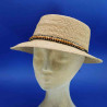 casquette longue visière paille raphia crochet femme :  garniture - Ficelle, couleur - naturel , Taille Réglable - par lacet de 54cm à 58cm