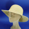 Capeline naturel tresse papier : couleur - naturel, Taille Réglable - par lacet de 54cm à 58cm
