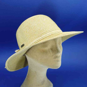 Capeline naturel tresse papier