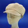 Gavroche en raphia crochet naturel pour femme : couleur - naturel , Taille Réglable - par lacet de 54cm à 58cm