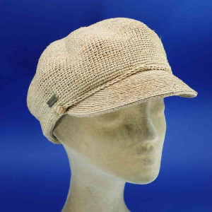 Gavroche en raphia crochet naturel pour femme