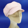 Casquette gavroche poudrée coton très souple été femmes : couleur - rose poudré , taille - 55 à 59cm
