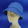 Chapeau cloche coton roulable d'été marine femme : couleur - bleu marine , Taille Réglable - par lacet de 54cm à 58cm