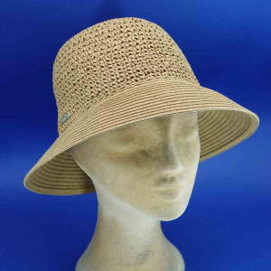 Chapeau d'été en paille pour femme camel