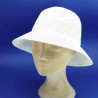 Chapeau d'été en paille pour femme blanchi : couleur - blanchi, taille - 55 à 58cm