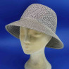 Chapeau d'été en paille pour femme taupe : couleur - taupe, taille - 55 à 58cm