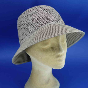 Chapeau d'été en paille pour femme taupe