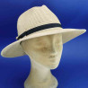 Chapeau traveller femme chic fibres naturelles : couleur - naturel , taille - 57cm