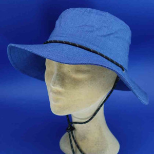 Chapeau coton roulable grands bords d'été marine femme