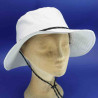 Chapeau grands bords coton roulable d'été gris femme : couleur - gris, taille - 57cm