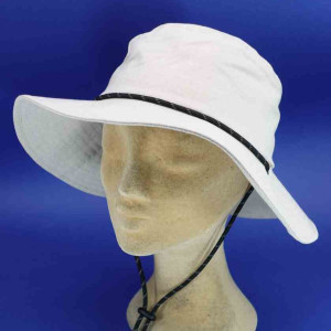 Chapeau bob coton roulable d'été beige femme