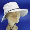 Chapeau bob coton roulable d'été beige femme : couleur - beige, taille - 57cm
