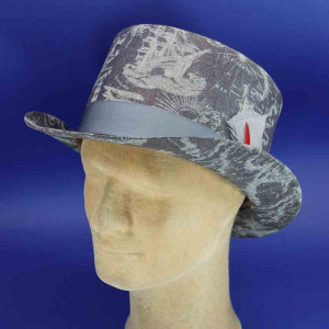 Haut de Forme lin et coton navigation bleu by Alfonso D'Este