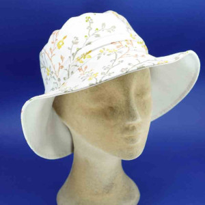 Chapeau réversible réglable en coton grand bord
