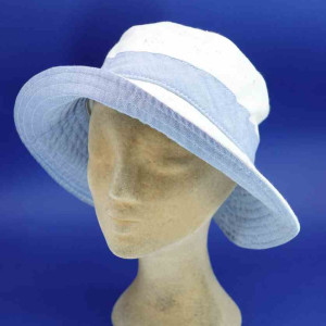 Chapeau de plage coton grand bord jean