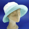 Chapeau de plage coton grand bord vert : couleur - vert , Taille Réglable - par lacet de 54cm à 59cm
