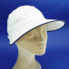 casquette longue visière lin coton pour femme marine :  garniture - marine, couleur - ficelle, Taille Réglable - de 54 à 59cm par scratch, visiére - souple