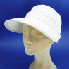 casquette longue visière lin coton pour femme : couleur - ficelle, Taille Réglable - de 54 à 59cm par scratch, visiére - souple