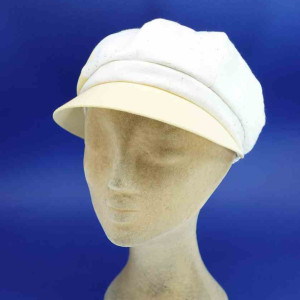 Casquette gavroche en coton fantaisie été femme jaune
