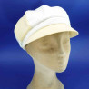 Casquette gavroche en coton fantaisie été femme jaune : couleur - jaune, taille - élastiqué de 54 cm à 59 cm