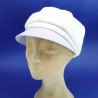 Casquette gavroche en coton fantaisie été femme parme : couleur - parme, taille - élastiqué de 54 cm à 59 cm